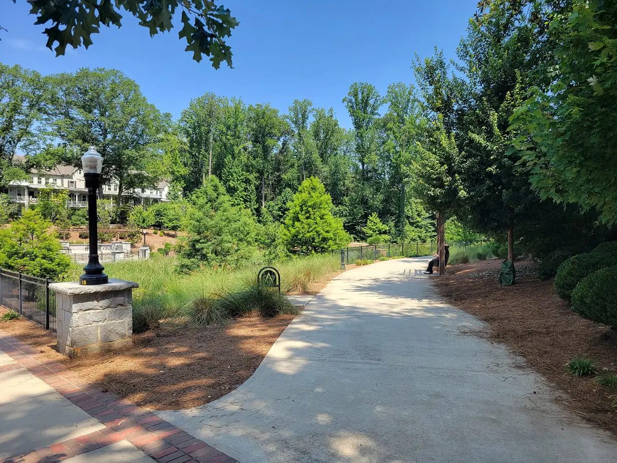 The Alpha Loop trail in Alpharetta, where Lights on the Loop runs each December