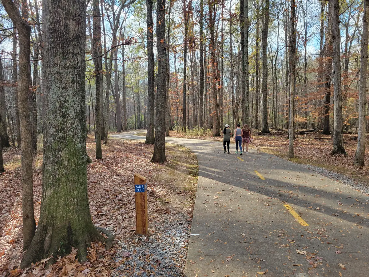 Walkers on the Big Creek Greenway at mile 3.0 in Alpharetta
