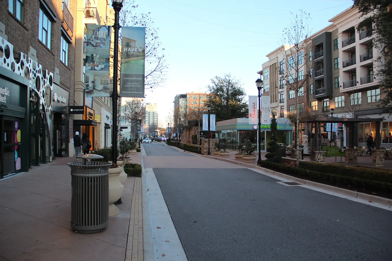 Avalon, the Alpharetta shopping and dining district where several restaurants on this list have patios