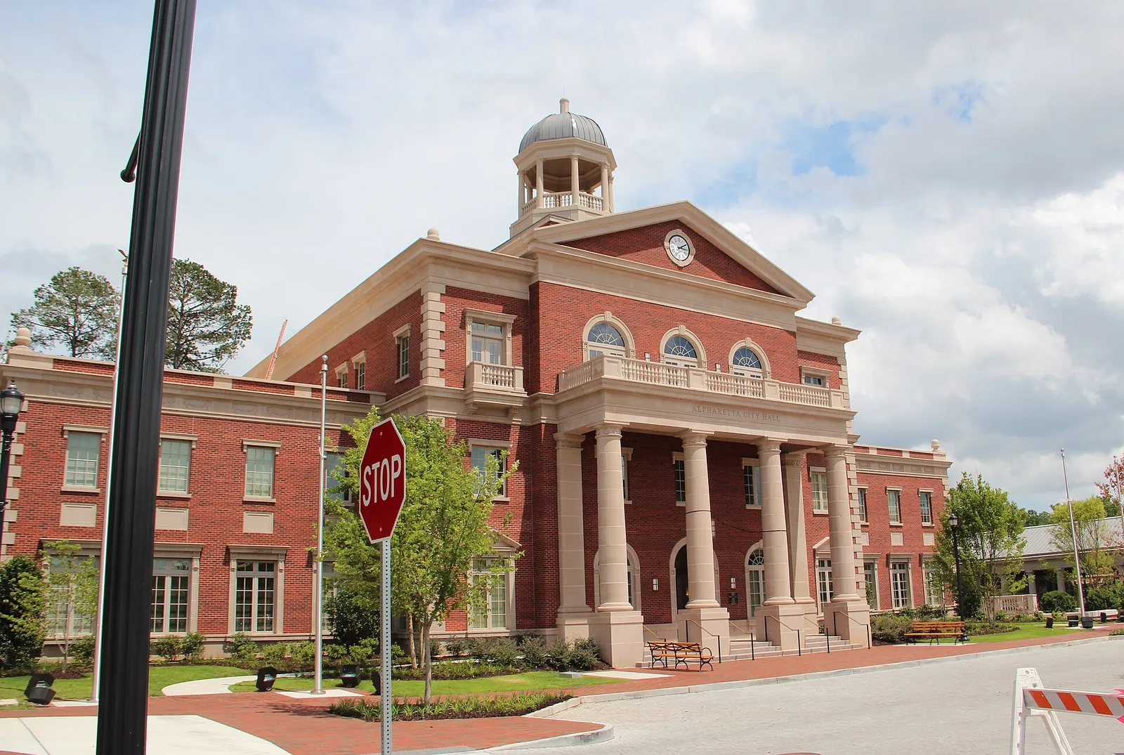Alpharetta City Hall, at 2 Park Plaza downtown